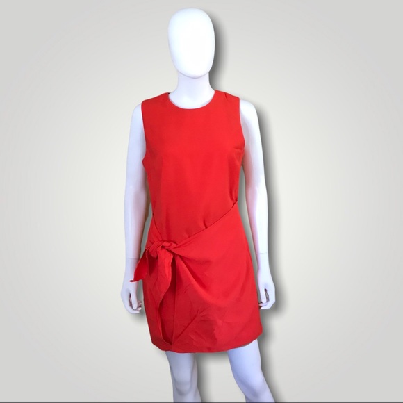 Line & Dot Sleeveless Tangerine Dress - Picture 3 of 5